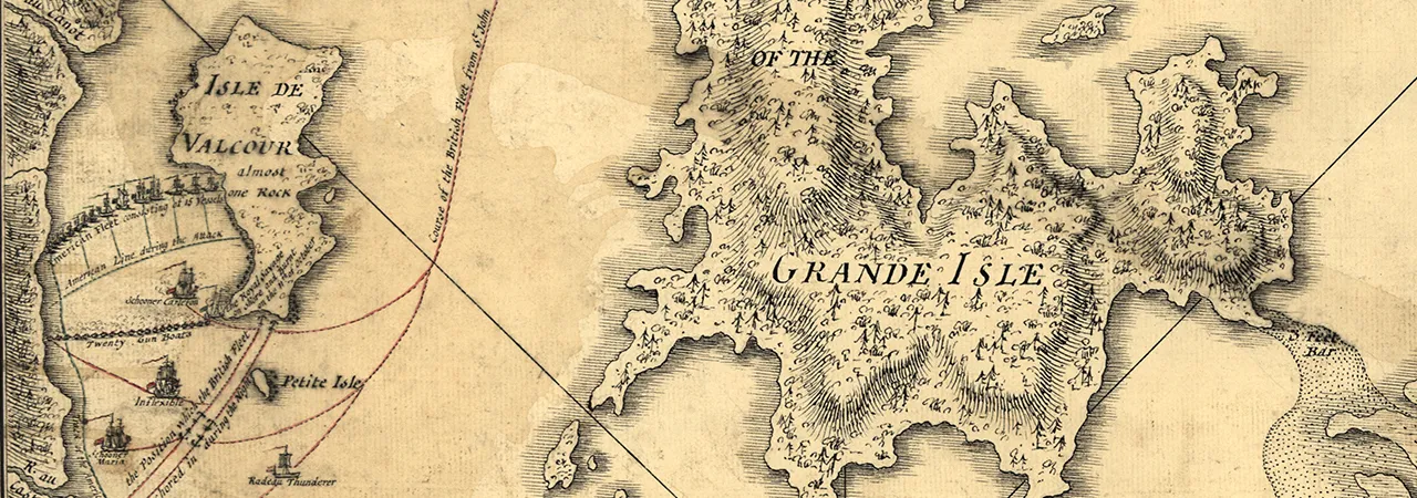 Map of Valcour Island